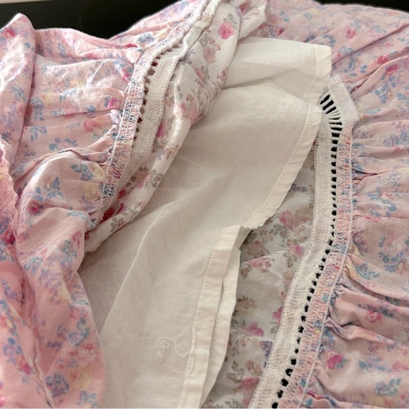 LoveShackFancy Dress Target Women's Sleeveless Lined Tiered Ruffle Floral XS - Picture 5 of 7